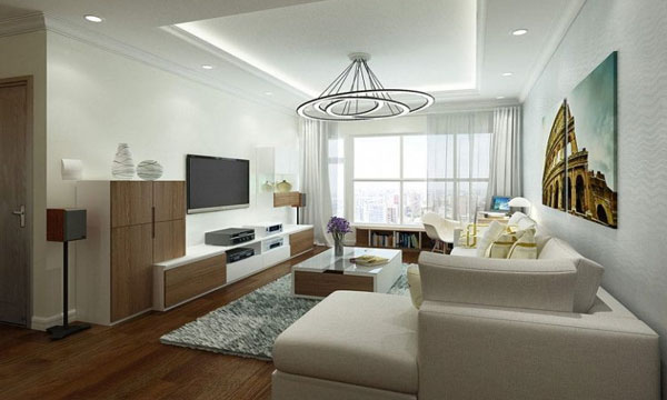 Mẫu thiết kế nội thất phòng khách đẹp dành cho căn hộ cao cấp