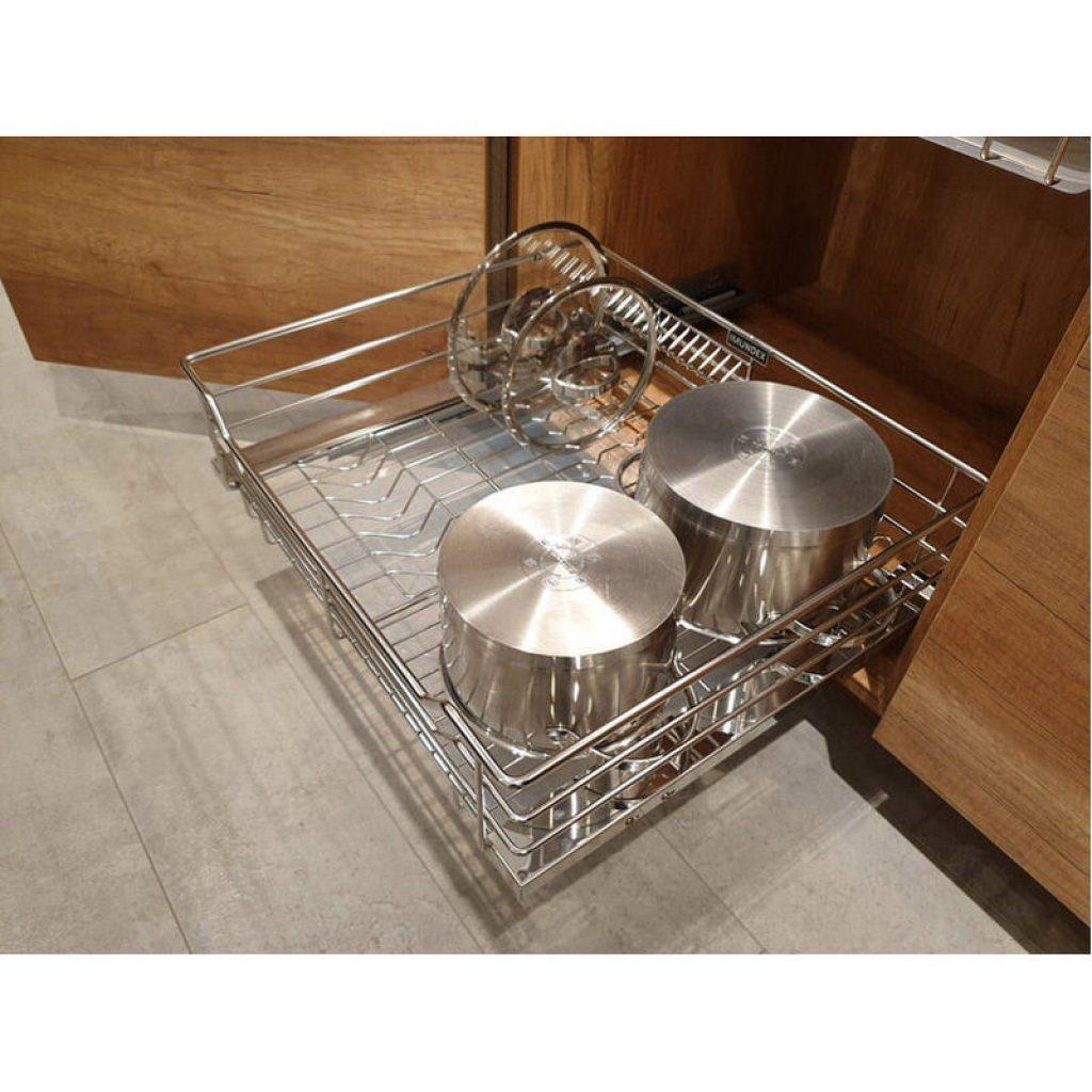 Rổ đựng xoong nồi 4 sides, cửa bản lề 800mm